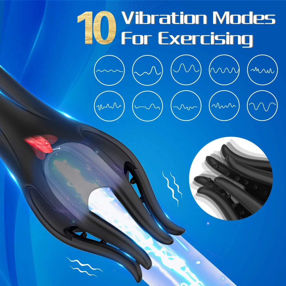 Electric Male Masturbator – Vibrating Tongue Licking Experience
