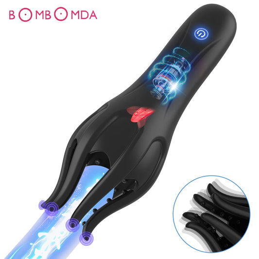 Electric Male Masturbator – Vibrating Tongue Licking Experience